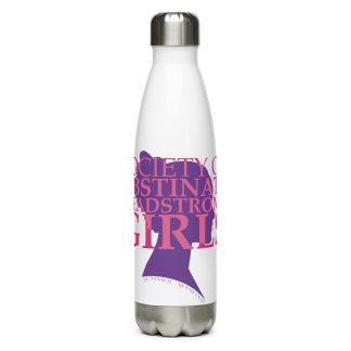 Obstinate Headstrong Girls Stainless Steel Water Bottle - Pink