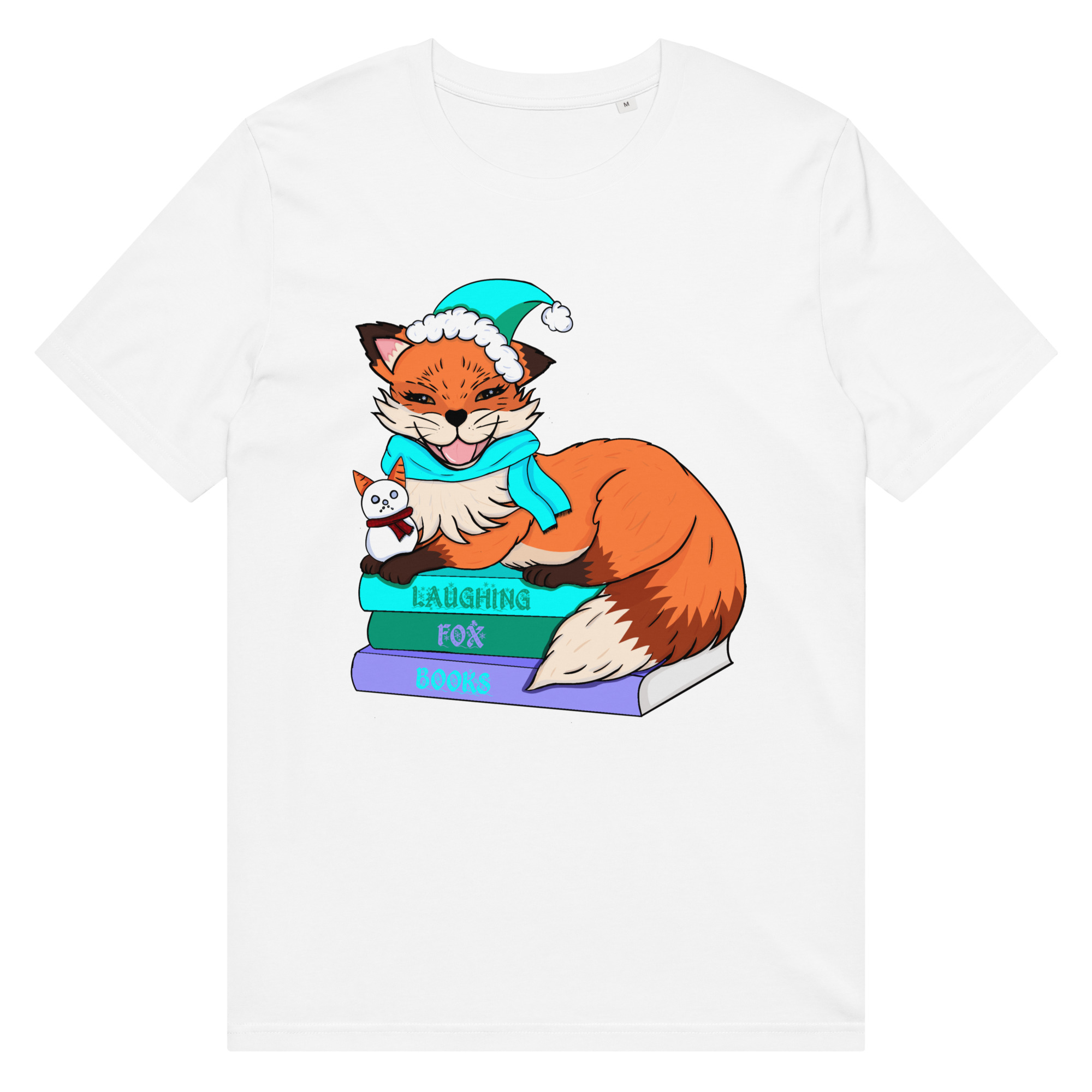 Winter Laughing Fox Organic T-shirt - Image 3