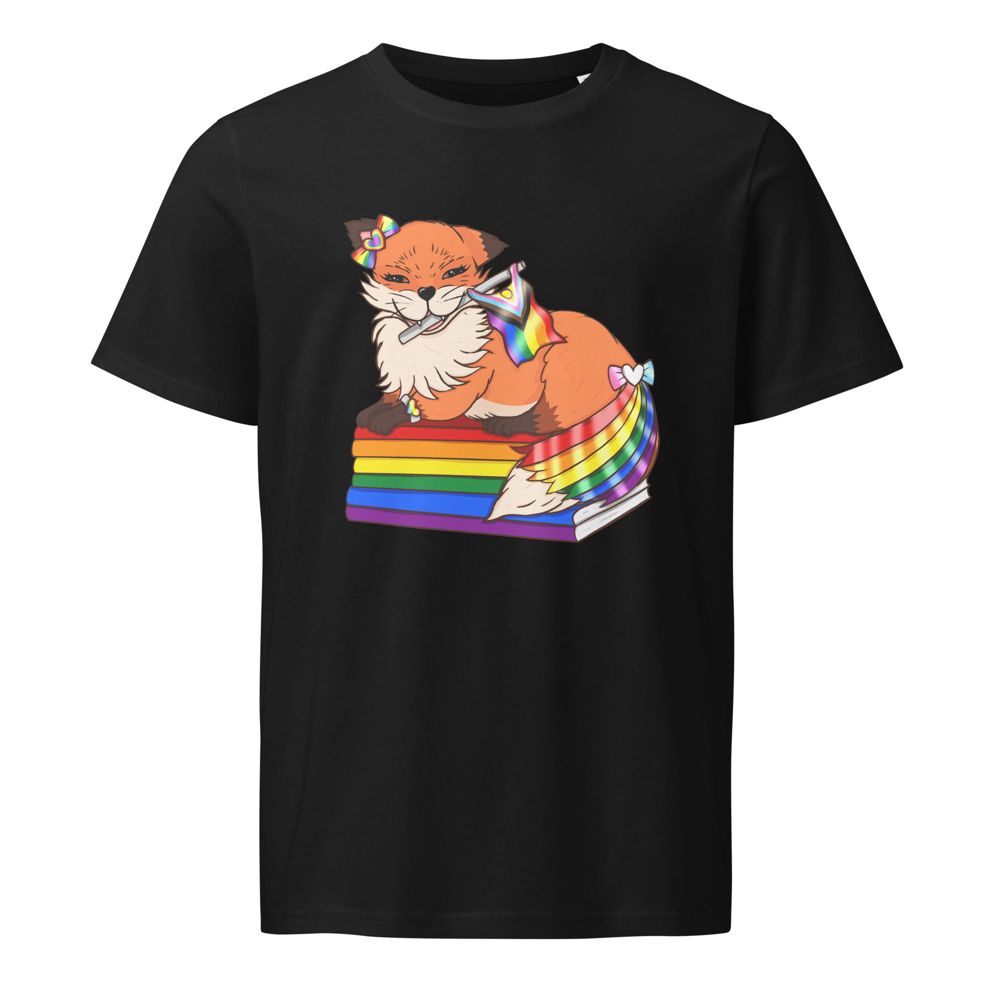 Pride Fox Organic T-shirt - Image 3
