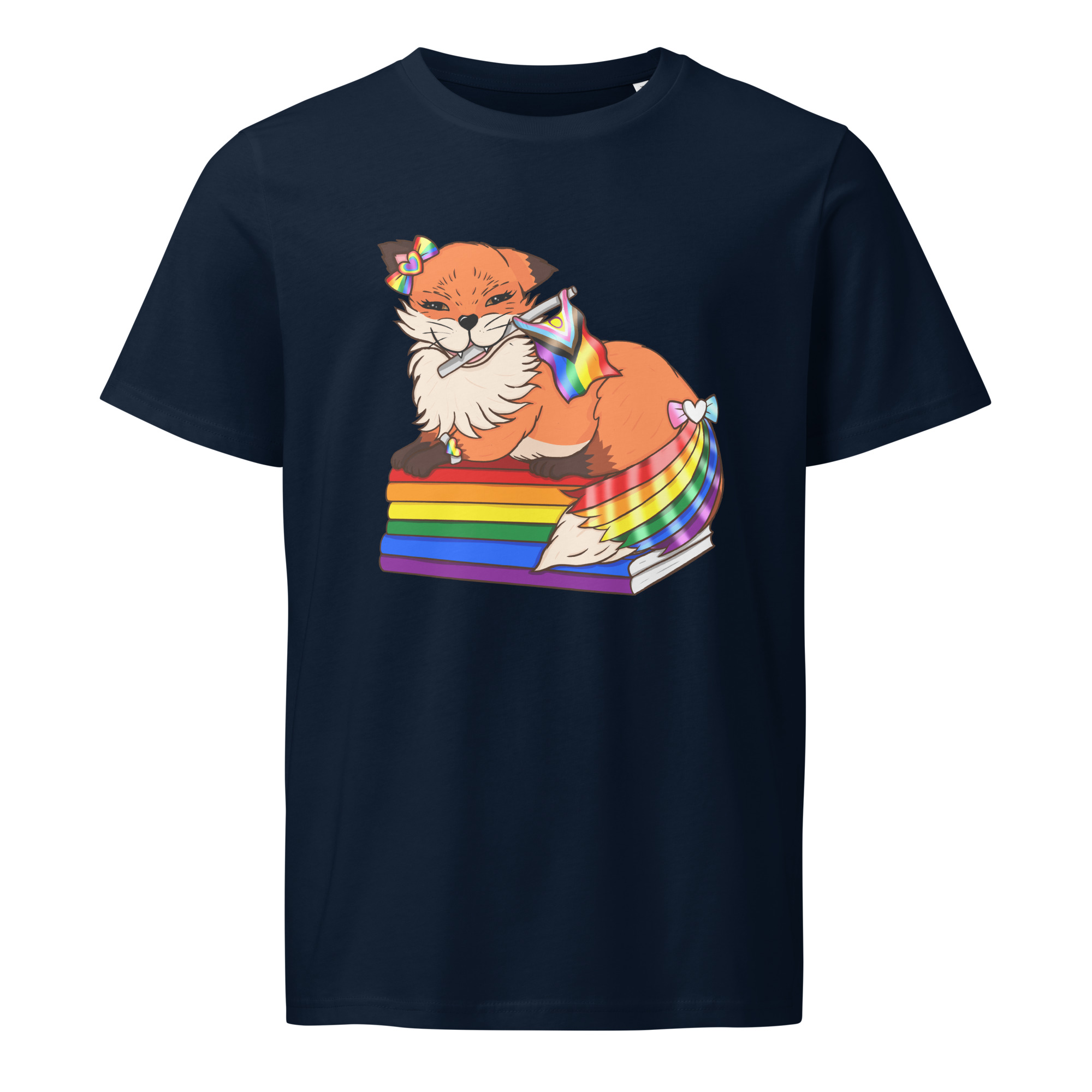 Pride Fox Organic T-shirt - Image 2