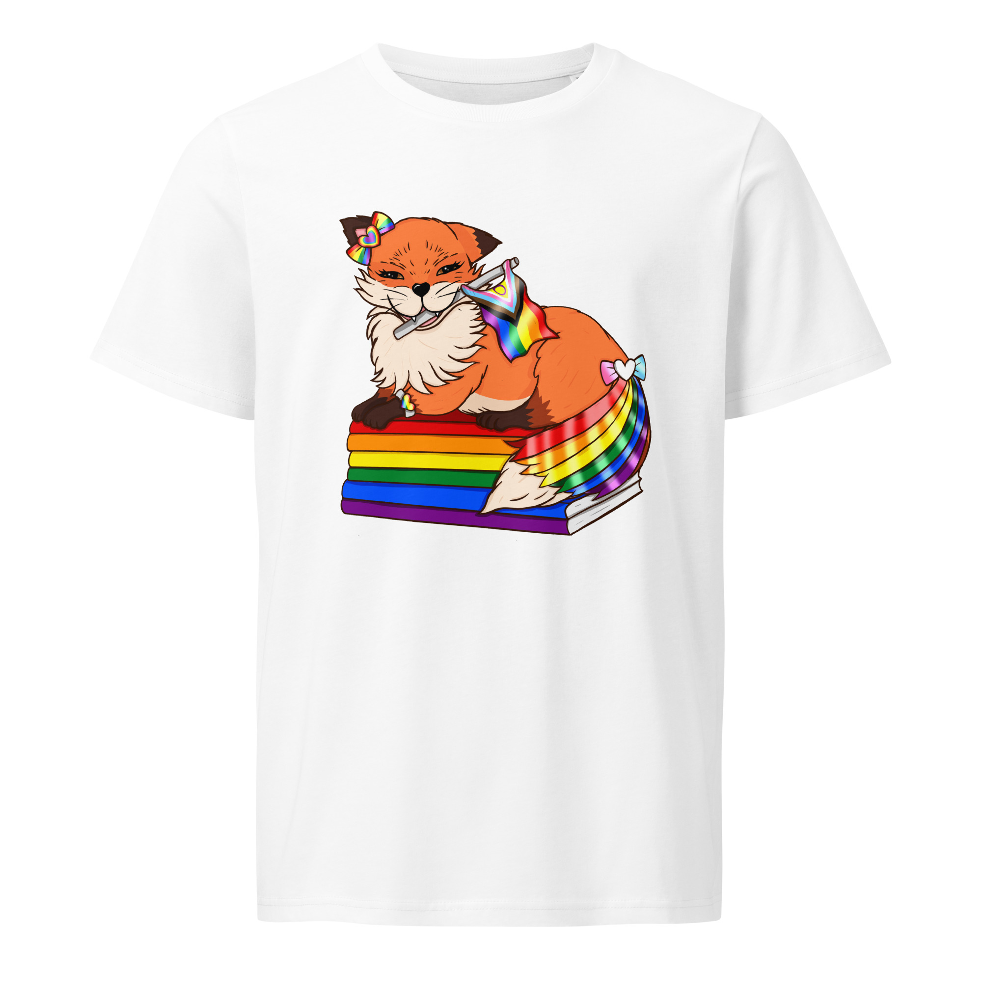 Pride Fox Organic T-shirt - Image 4